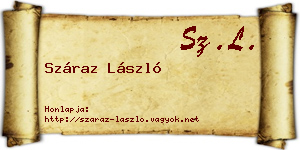 Száraz László névjegykártya